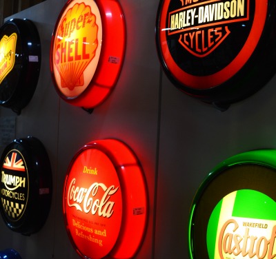 Bar lights of all the iconic brands. Stall 447, Ballarat.